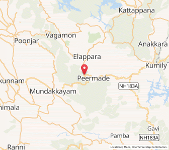 Map of Kuttikkanam, Kerala