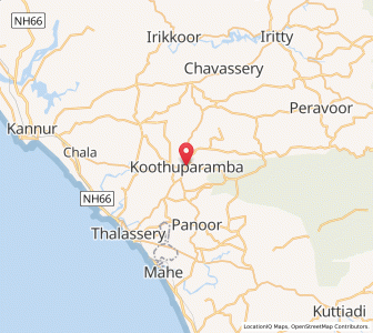 Map of Kuttuparamba, Kerala