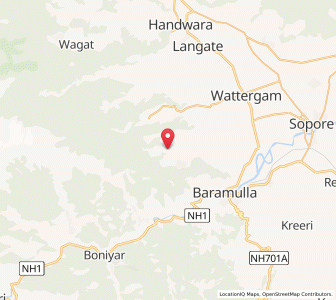 Map of Kutur Naribal, Kashmir