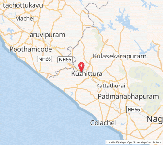 Map of Kuzhithurai, Tamil Nadu