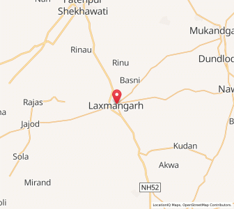 Map of Lachhmangarh Sikar, Rajasthan