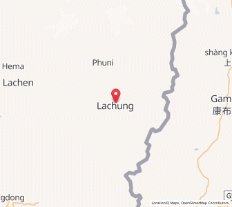 Map of Lachung, Sikkim