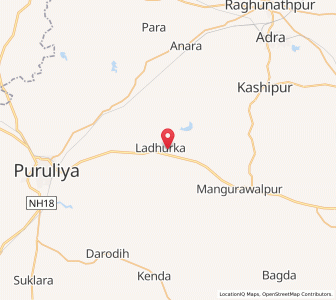 Map of Ladhurka, West Bengal