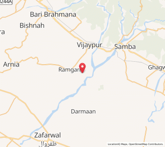 Map of Lagwai, Kashmir