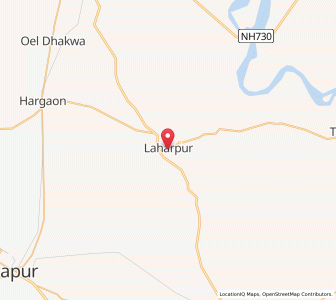 Map of Laharpur, Uttar Pradesh