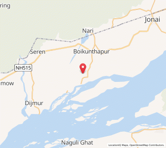 Map of Laimakuri, Assam