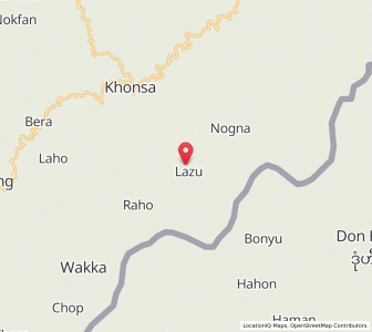 Map of Laju, Arunachal Pradesh