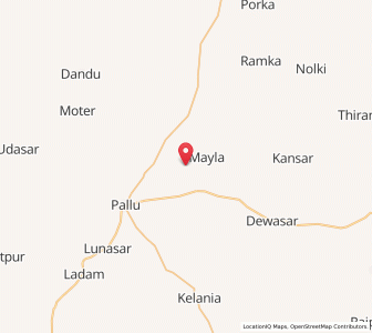 Map of Lakhera, Rajasthan