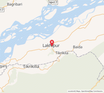 Map of Lakhipur, West Bengal