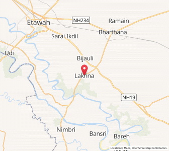 Map of Lakhna, Chhattisgarh