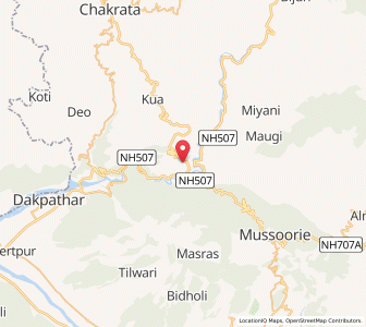 Map of Lakhwar, Uttarakhand