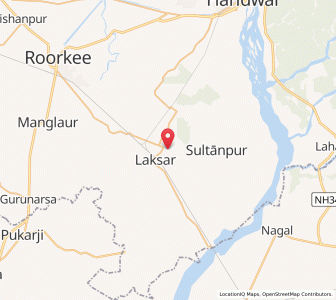 Map of Laksar, Uttarakhand