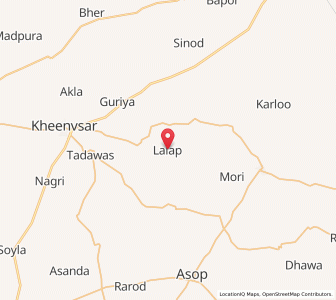 Map of Lalap, Rajasthan
