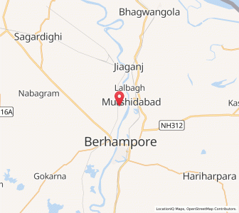 Map of Lalbagh, West Bengal