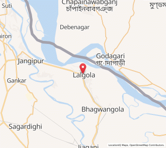 Map of Lalgola, West Bengal