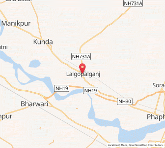Map of Lalgopalganj, Uttar Pradesh