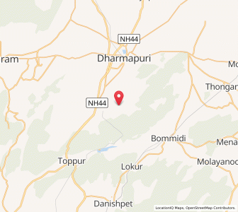 Map of Laligam, Tamil Nadu
