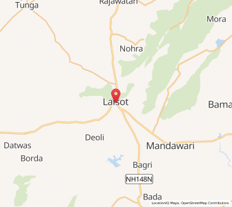 Map of Lalsot, Rajasthan