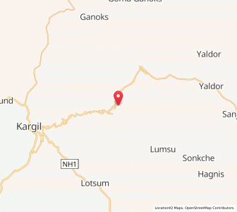 Map of Lalung, Kashmir