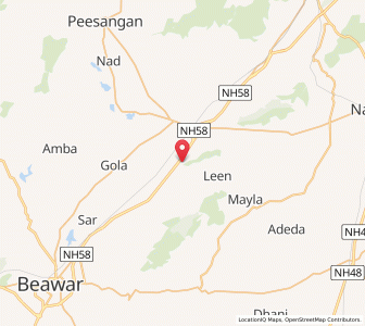 Map of Lamana, Rajasthan