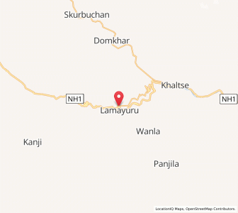 Map of Lamayuru, Kashmir