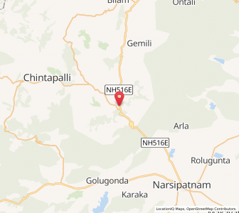 Map of Lammasingi, Andhra Pradesh