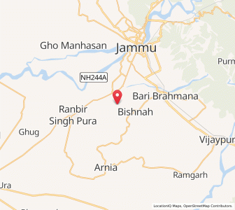 Map of Langutian, Kashmir
