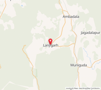 Map of Lanjigarh, Odisha