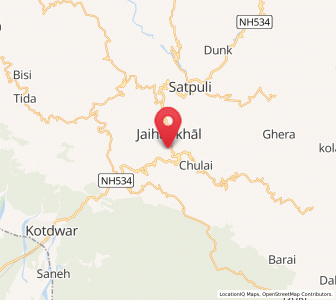 Map of Lansdowne, Uttarakhand