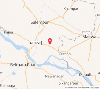 Map of Lar, Uttar Pradesh