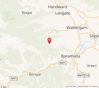 Map of Lariangan, Kashmir