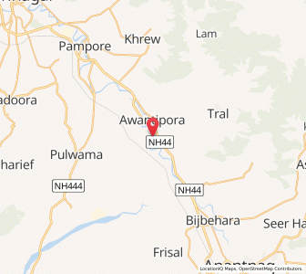 Map of Larikpur, Kashmir