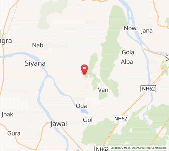 Map of Las, Rajasthan