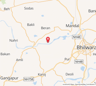 Map of Lasaria, Rajasthan