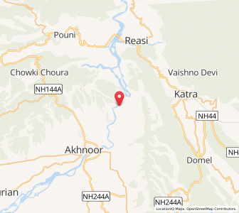 Map of Lasu, Kashmir