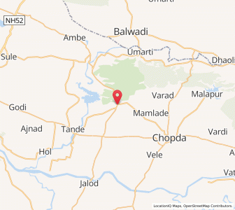 Map of Lasur, Maharashtra