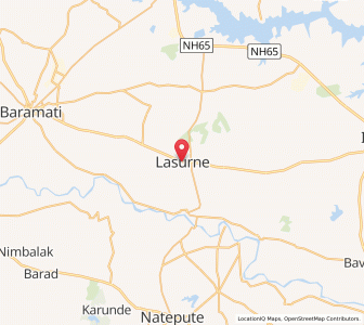 Map of Lasurne, Maharashtra