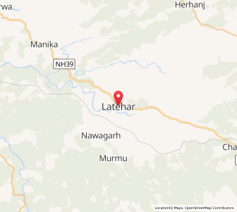 Map of Latehar, Jharkhand