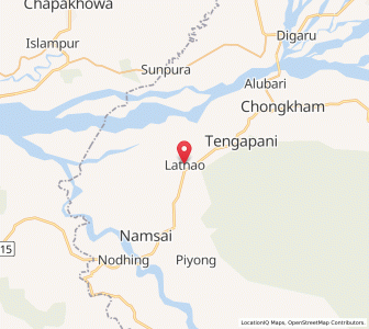 Map of Lathau, Arunachal Pradesh