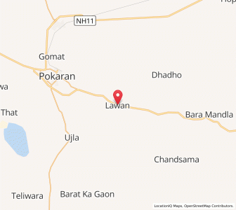 Map of Lawan, Rajasthan
