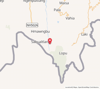 Map of Lawnamosu, Mizoram