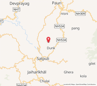 Map of Layera, Uttarakhand