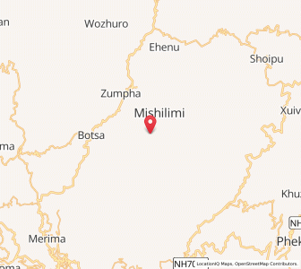 Map of Lazami, Nagaland