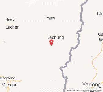 Map of Lema, Sikkim