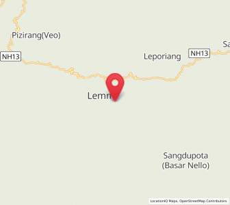 Map of Lemmi, Arunachal Pradesh