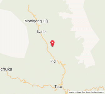 Map of Lhatsa Gompa, Arunachal Pradesh