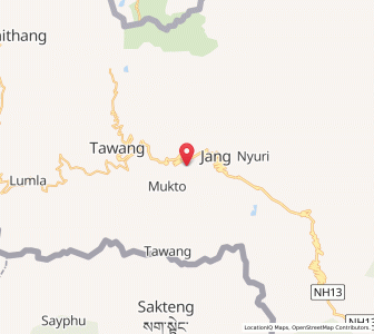 Map of Lhau, Arunachal Pradesh