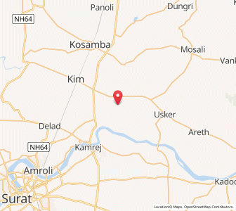 Map of Limodra, Gujarat