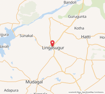 Map of Lingsugur, Karnataka