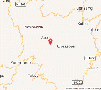 Map of Lizatomi, Nagaland